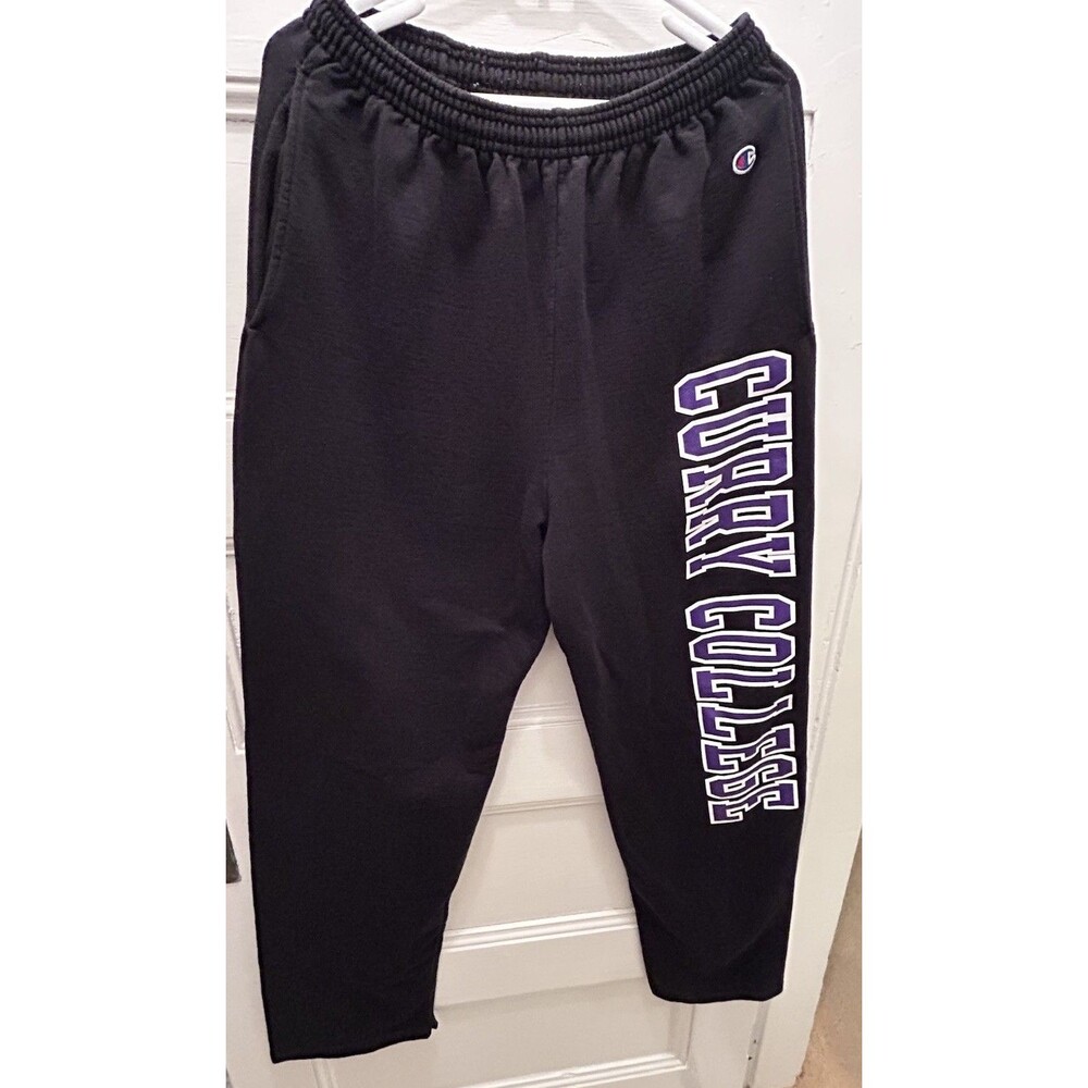 Curry College Champion Sweatpants, Black, Size L, Straight Leg